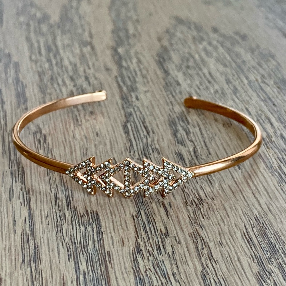 Stella & Dot Pave Triangle Cuff - Rose Gold